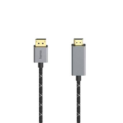 Twee HDMI-kabels met grijze connectoren en zwart gestreepte gevlochten snoeren, weergegeven naast elkaar op een witte achtergrond.