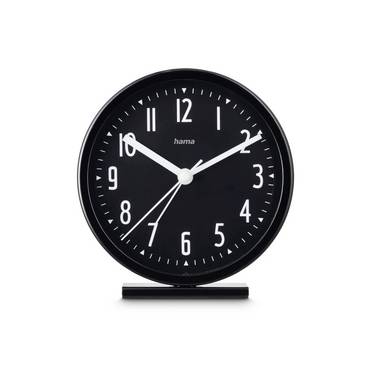 Hama 00222211 Wekker Kwarts Zwart   Slepend uurwerk (geluidsloos)