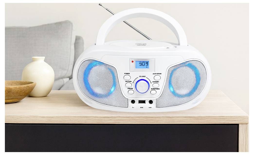 Silva Schneider MPC 25.4 USB weiß Radio/CD-speler Wit-4