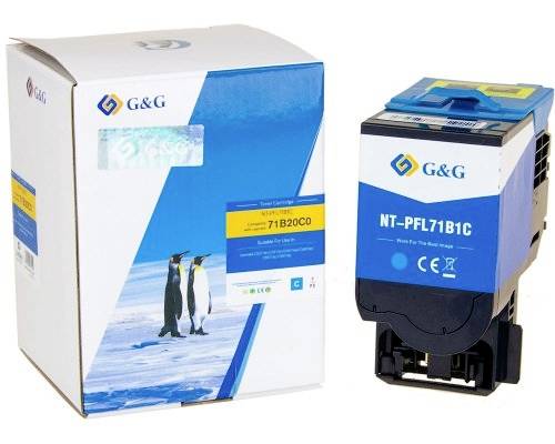 G&G Toner vervangt Lexmark 71B20C0 Compatibel Cyaan 2300 bladzijden NT-PFL71B1C