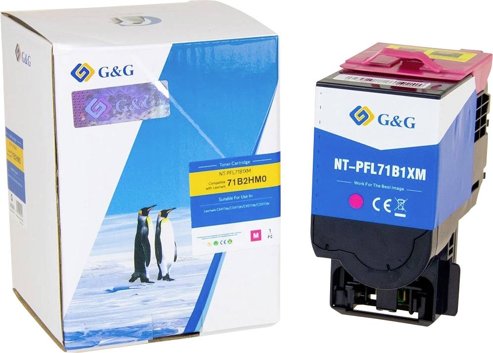G&G Toner vervangt Lexmark 71B2HM0 XL Compatibel Magenta 3500 bladzijden NT-PFL71B1XM