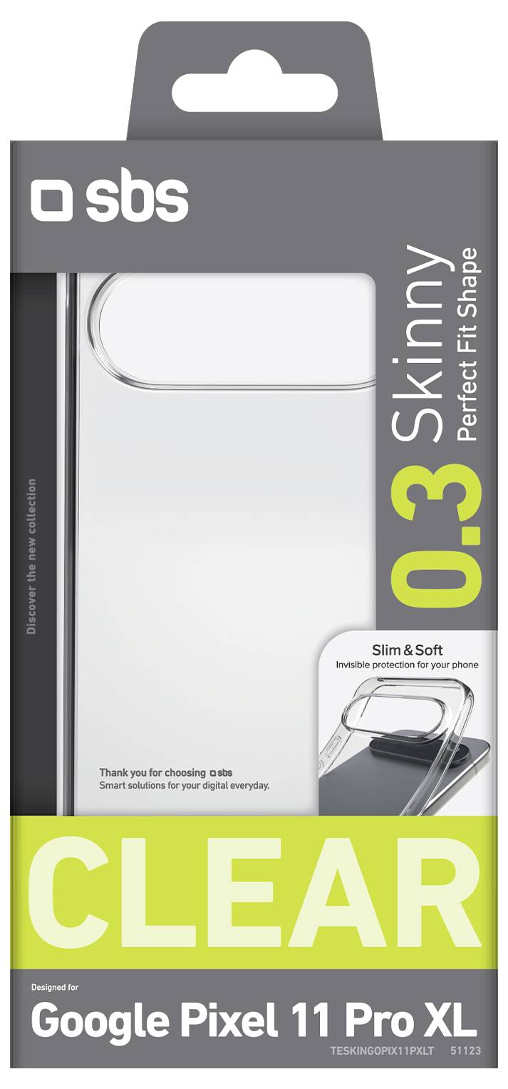 sbs mobile Skinny Backcover Google Pixel 11 Pro XL Transparant-1