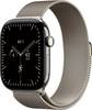 Apple Watch Series 12 GPS + Cellular 46 mm Titanium kast Milanese Loop Natuur S/M