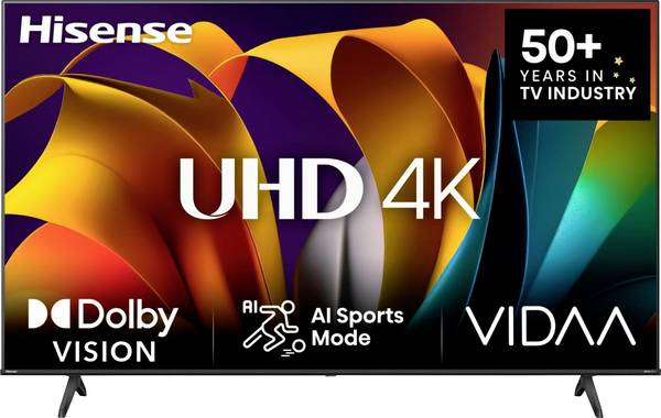 Hisense 58E6NT LED-TV 146 cm 58 inch Energielabel E (A - G) Smart TV, UHD Zwart