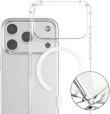 4Smarts Hybrid Case Ibiza Backcover Apple iPhone 18 Pro, iPhone 17 Pro Transparant Inductieve lading