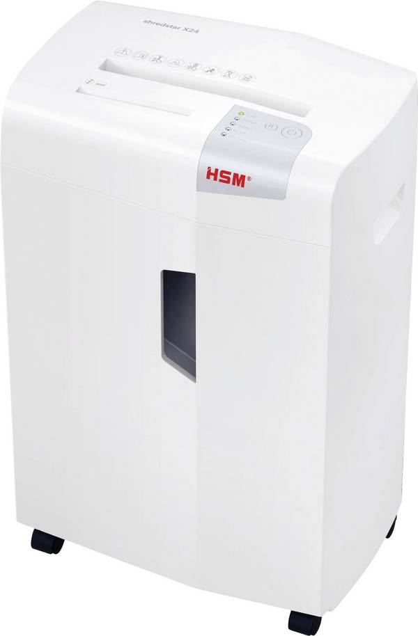 HSM shredstar X24 Papierversnipperaar 24 vellen Cross cut 4 x 37 mm P-4 30 l Ook geschikt voor Paperclips, CD's, DVD's, Nietjes, Creditcards
