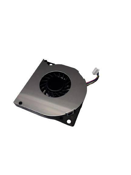 Laptopkoelventilatormodule met bijgehoorde stromaansluitingskabel op een witte achtergrond.