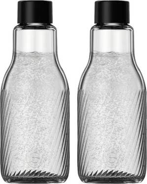 Sodastream Glazen karaf Crystal Glaskaraffe DWS 1L, Zwart, Transparant