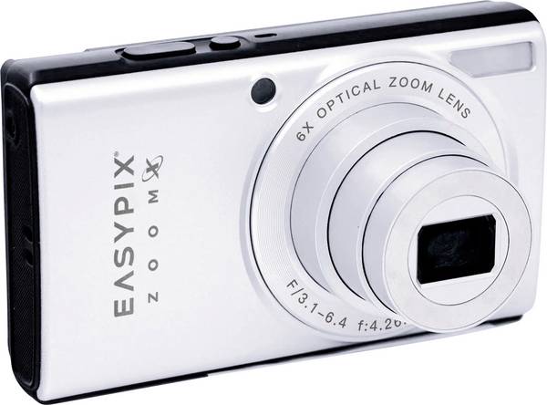 Easypix ZOOMX VX1372 Digitale camera Zoom optisch: 6 x Zilver, Zwart Incl. tas WiFi
