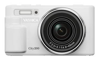 Yashica City 200 Digitale camera 72 Mpix Zoom optisch: 10 x Wit Met ingebouwde flitser, Klapbaar display-0