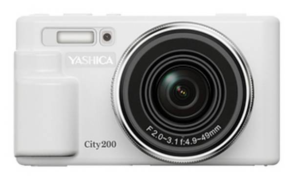 Yashica City 200 Digitale camera 72 Mpix Zoom optisch: 10 x Wit Met ingebouwde flitser, Klapbaar display