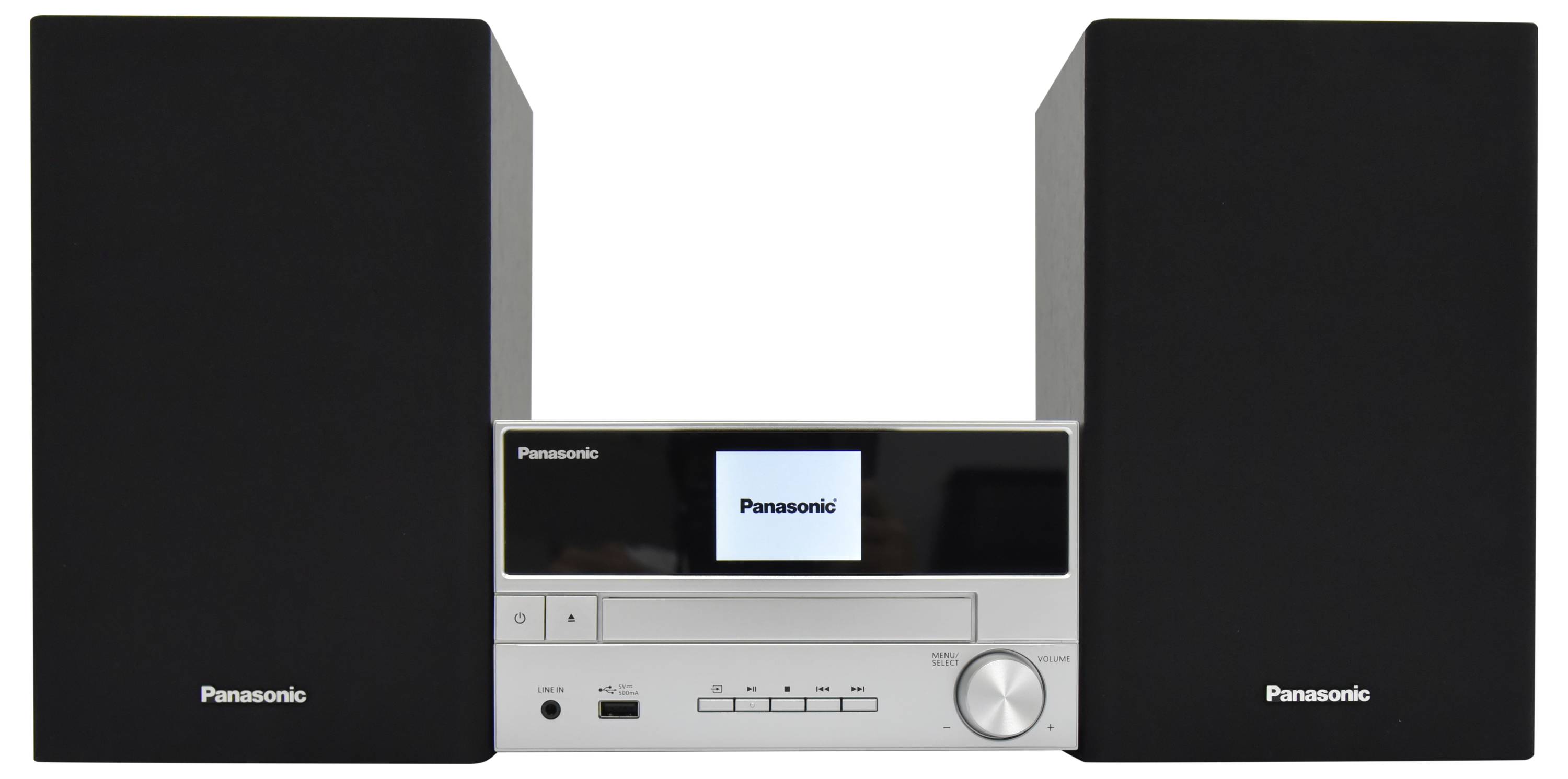 Panasonic SC-PM302E-S Stereoset Bluetooth, CD, USB, DAB+, FM Incl. afstandsbediening 20 W Zilver-1
