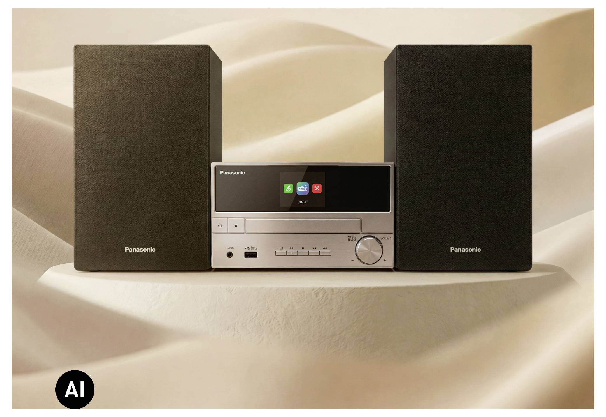Panasonic SC-PM302E-S Stereoset Bluetooth, CD, USB, DAB+, FM Incl. afstandsbediening 20 W Zilver-7