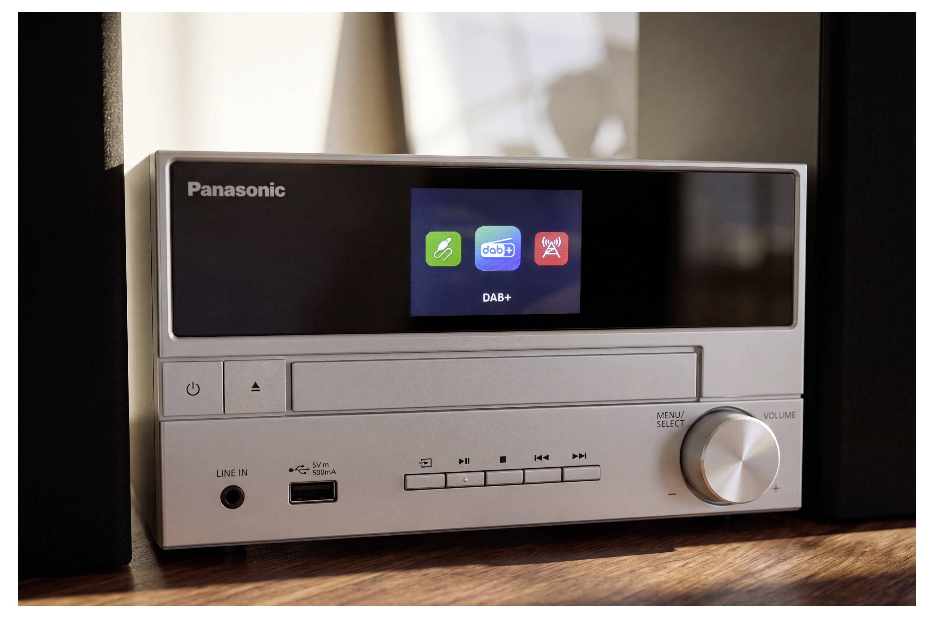 Panasonic SC-PM302E-S Stereoset Bluetooth, CD, USB, DAB+, FM Incl. afstandsbediening 20 W Zilver-16