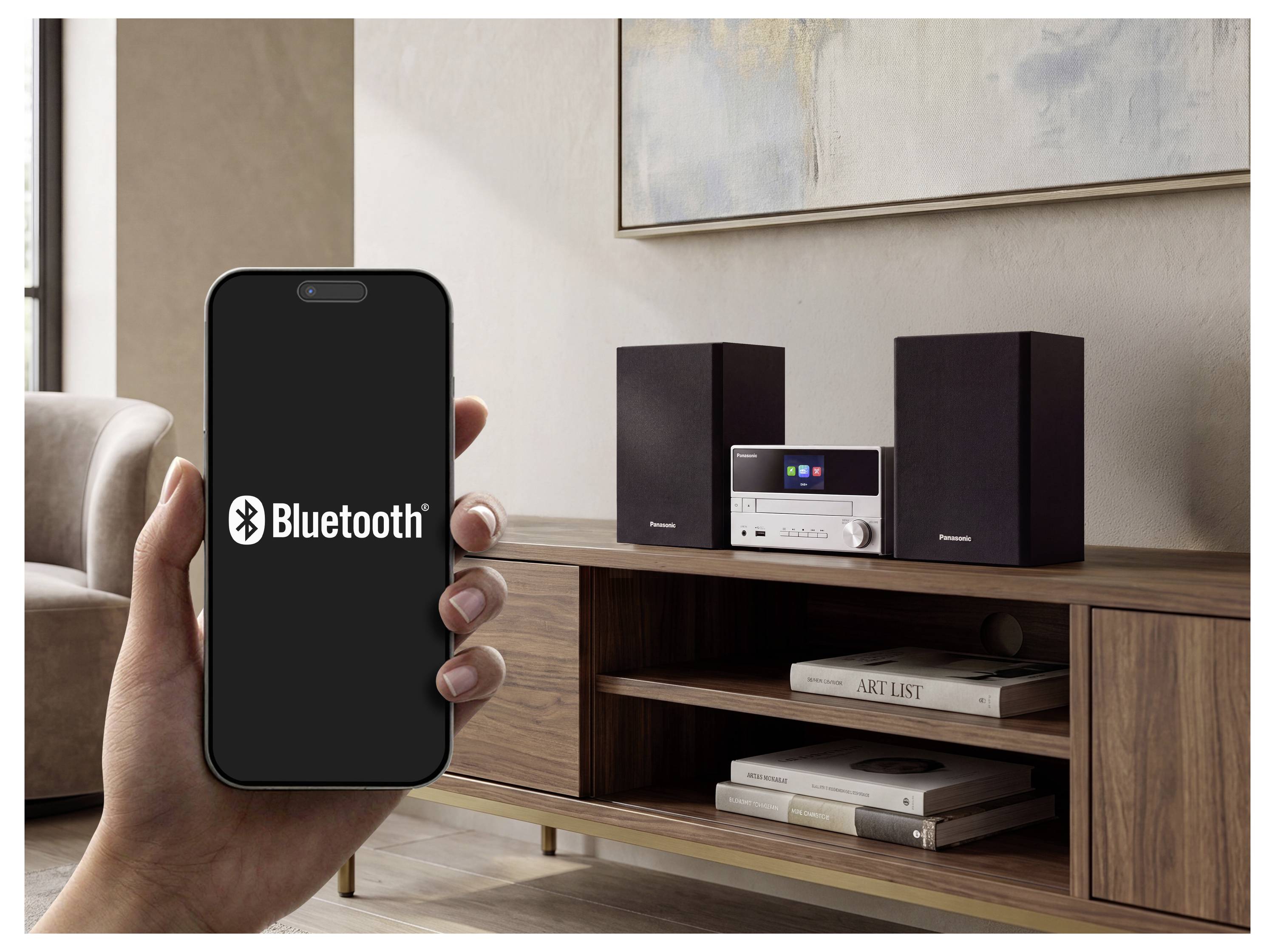 Panasonic SC-PM302E-S Stereoset Bluetooth, CD, USB, DAB+, FM Incl. afstandsbediening 20 W Zilver-17