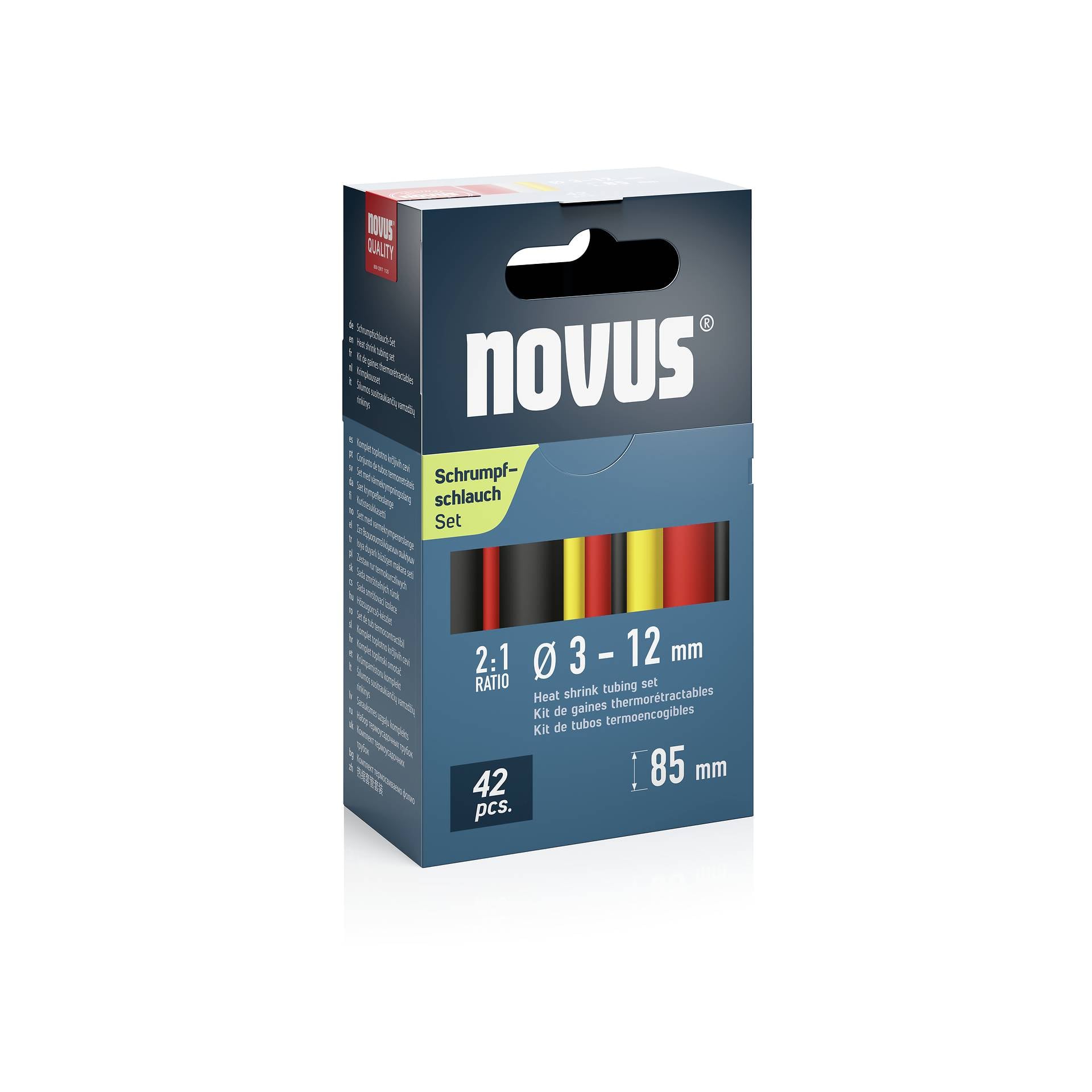 Novus Tools 035-0013 Krimpkousset Zwart, Rood, Geel 1 stuk(s)