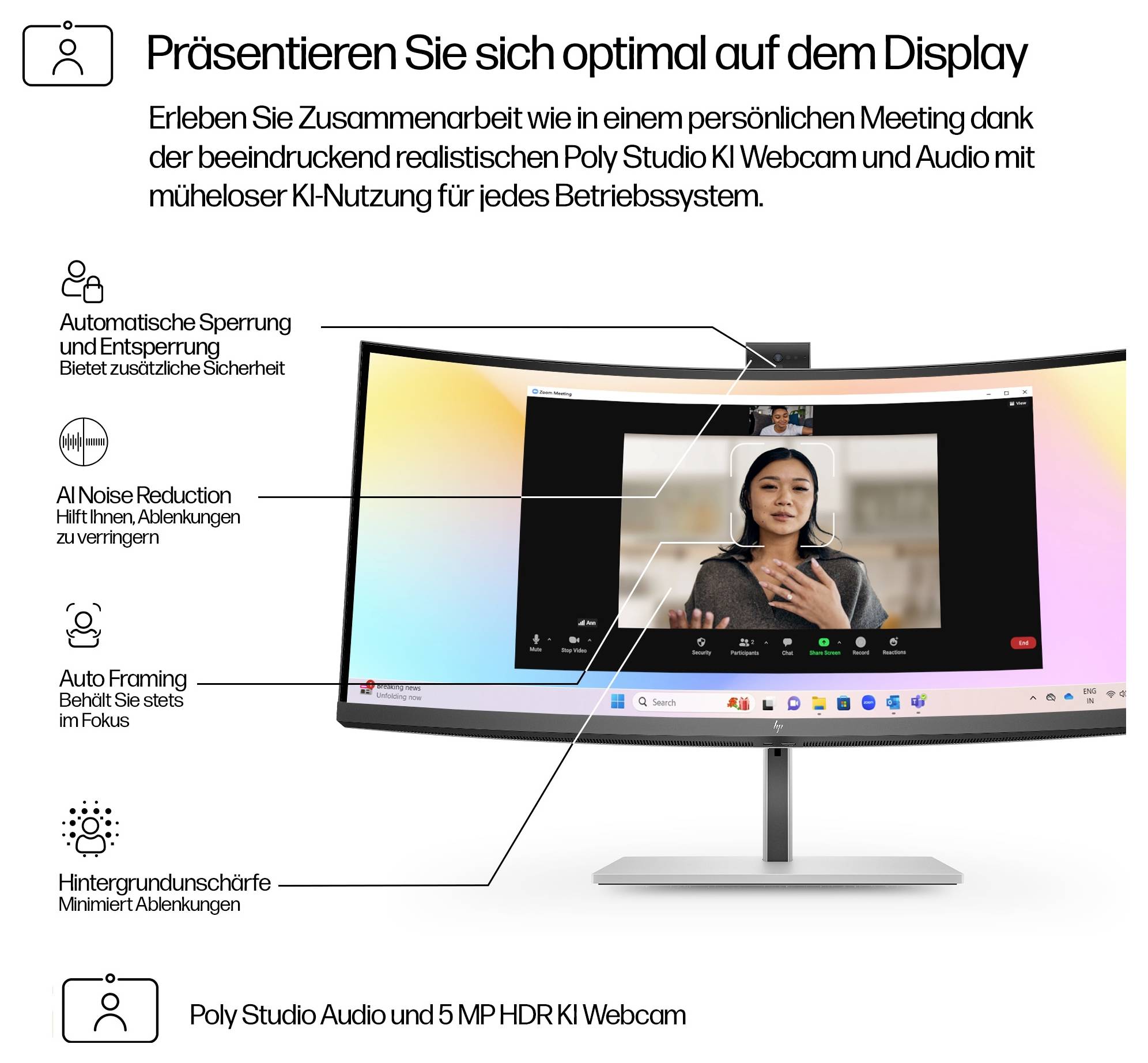 HP S7 Pro 734pm LCD-monitor Energielabel G (A - G) 86.4 cm (34 inch) 3440 x 1440 Pixel 21:9 5 ms IPS LCD-10