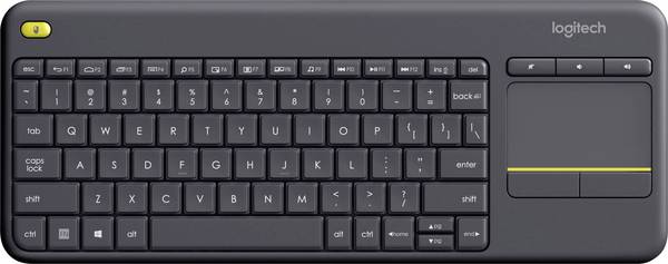 Logitech K400 Plus Toetsenbord Radiografisch QWERTY, Engels Zwart