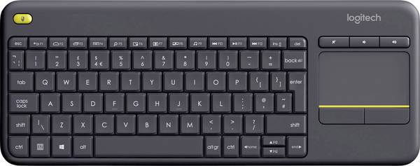 Logitech K400 Plus Toetsenbord Radiografisch AZERTY, Frans Zwart