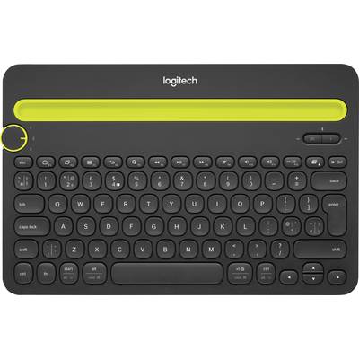 Logitech K480 Toetsenbord Bluetooth QWERTY, Engels Zwart, Geel  