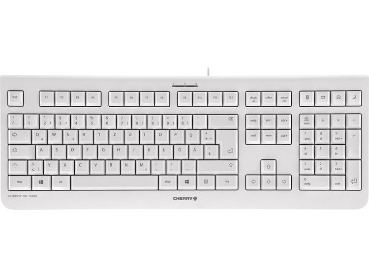 Cherry KC 1000 corded keyboard grey USB. Quiet operation-wear resistant keys (JK-0800EU-0)