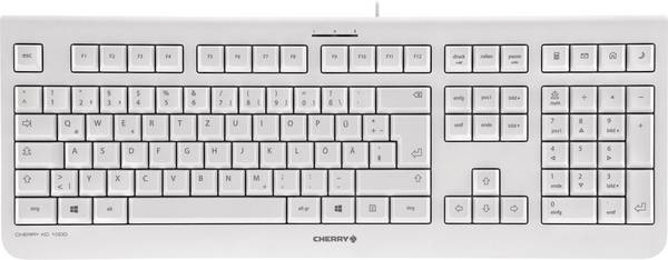 CHERRY KC 1000 Toetsenbord USB QWERTY, Engels Grijs USB-aansluiting
