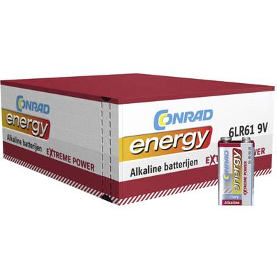 Conrad energy Extreme Power 9V batterij omdoos (72 st.)