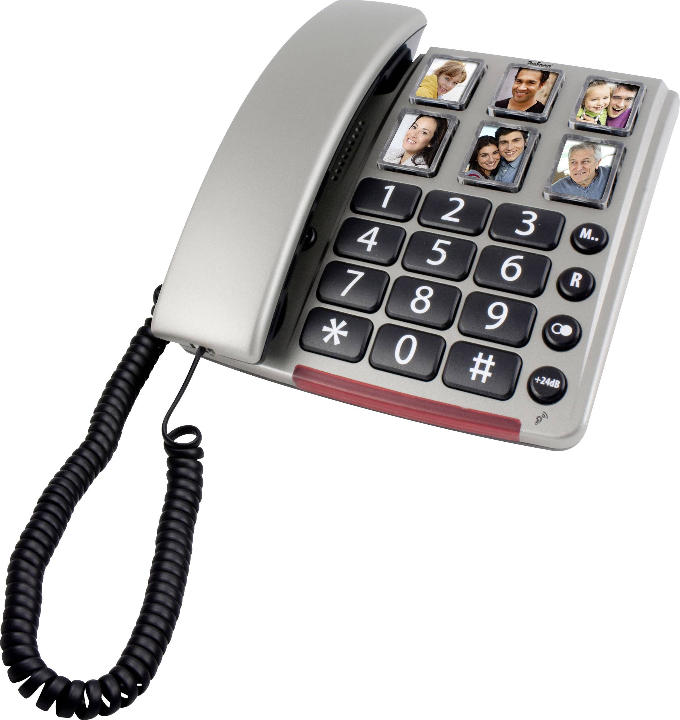 Profoon TX-560 - Vaste telefoon met grote fototoetsen en cijfers, zwart-1