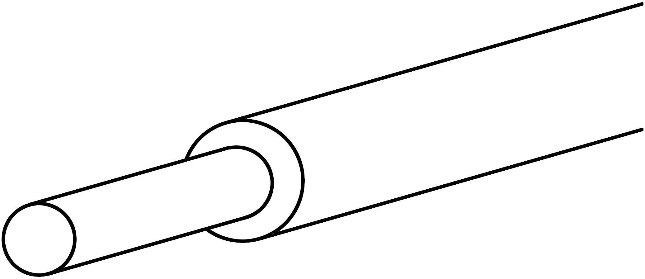 'Lineaire weergave van een draad met isolatie, toont de doorsnede en de mantel van de kabel.'