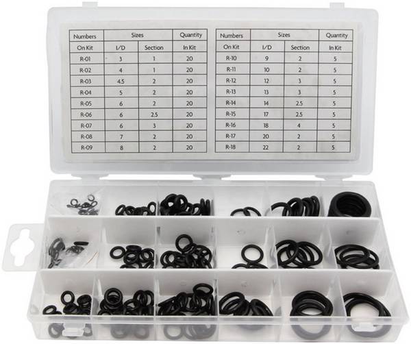 Toolland HAS02 Assortiment O-ringen Inhoud 225 onderdelen