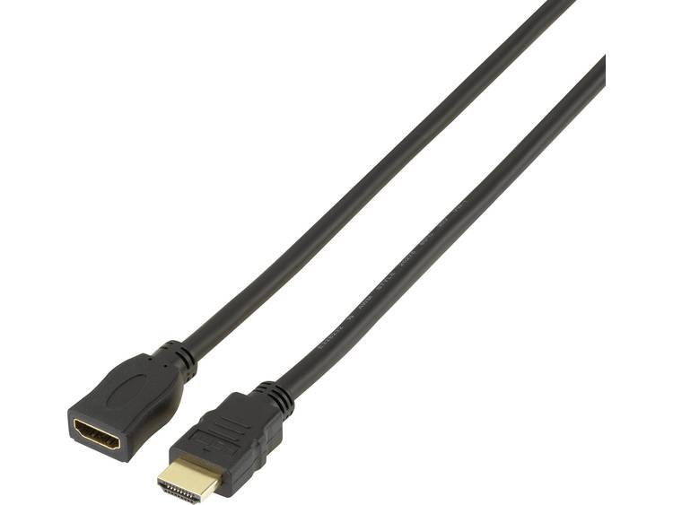 SpeaKa Professional HDMI Verlengkabel [1x HDMI-stekker <=> 1x HDMI-bus] 5 m Zwart