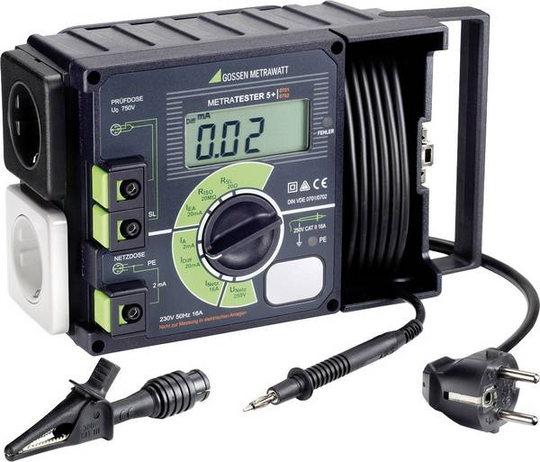 Gossen Metrawatt METRATESTER 5+ Apparaattester Kalibratie (ISO) VDE-norm 0701-0702