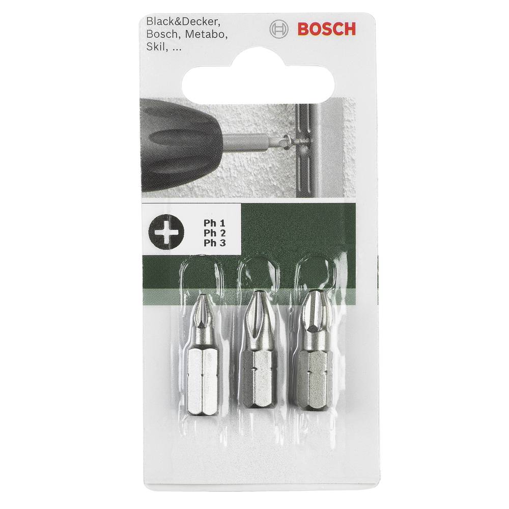 Bosch Accessories 2609255967 Kruis-bit PZ 1, PZ 2, PZ 3 Extra hard D 6.3 3 stuk(s)
