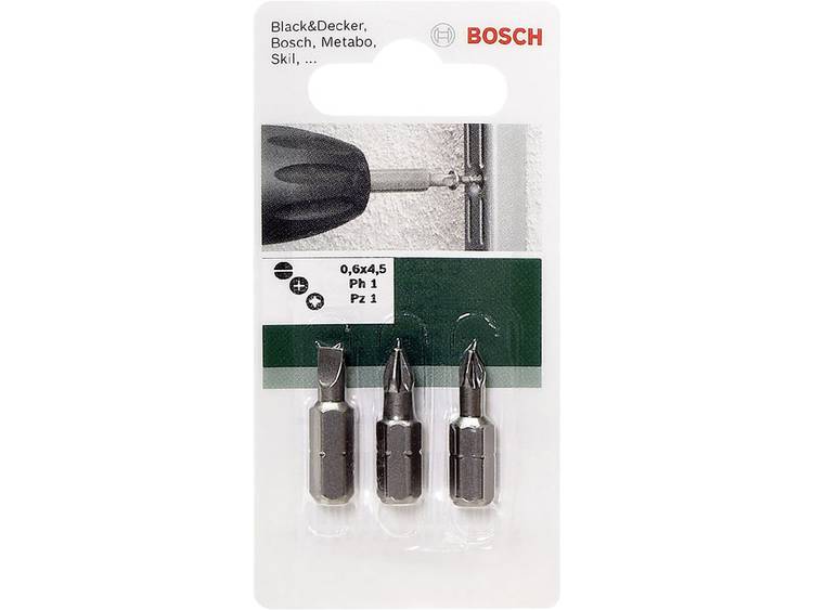 Bosch 2609255973 3-delig Set schroefbits standaard (HEX, PH, PZ)