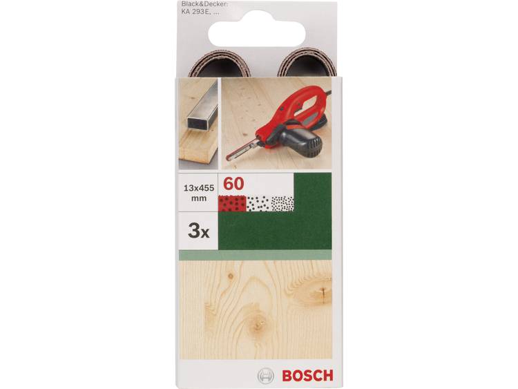 Schuurband Korrelgrootte 60 (l x b) 451 mm x 13 mm Bosch 2609256238 3 stuks