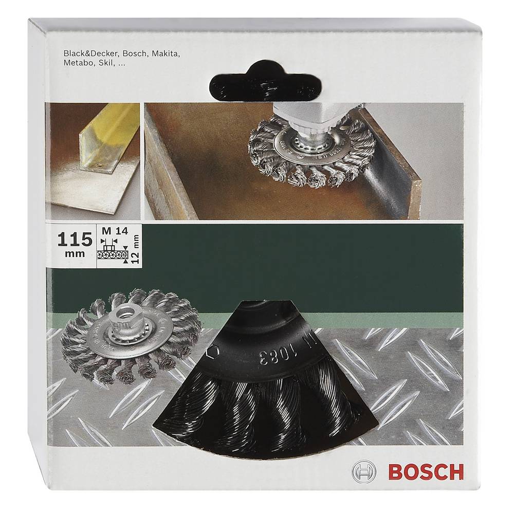Bosch Accessories Schijfborstel voor haakse- en rechte schuurmachine - gevlochten draad, 115 mm 2609256512 1 stuk(s)