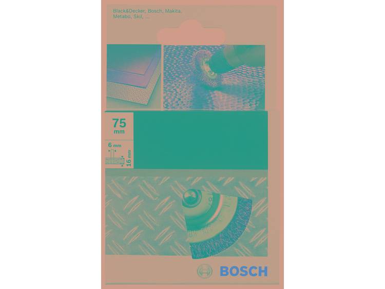 Bosch 2609256519 Schijfborstel Ø 75 mm Staaldraad vermessingt Schacht-Ø 6 mm 1 stuks