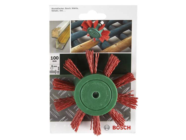 Bosch 2609256543 Waaierborstel Ø 100 mm Nylondraad Schacht-Ø 6 mm 1 stuks