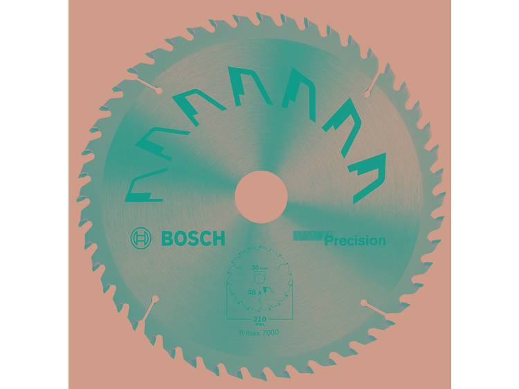 Cirkelzaagblad PRECISION Bosch 2609256873 Diameter:210 mm Aantal tanden (per inch):48