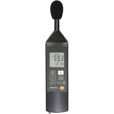 testo 815 Decibelmeter Kalibratie (ISO)  32 - 130 dB 31.5 Hz - 8000 Hz