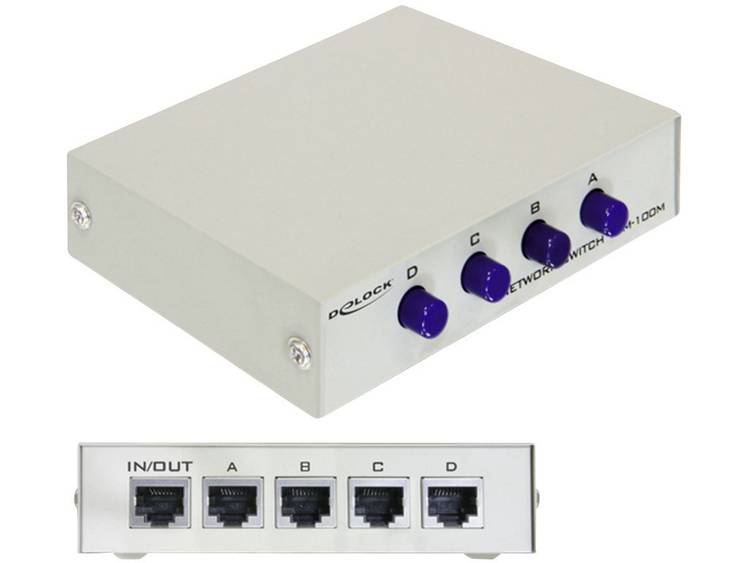 Netwerk switch RJ45 Delock 87588 4 poorten 100 Mbit-s