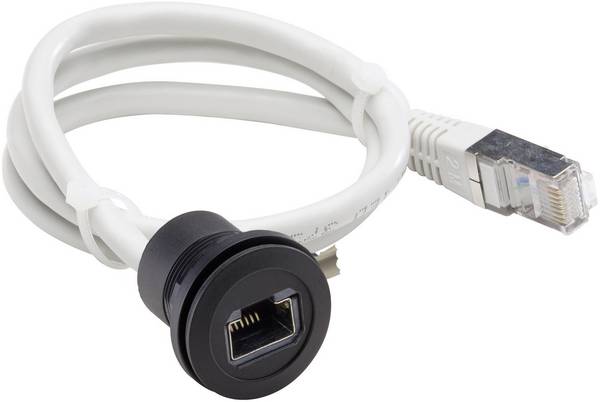 Schlegel RRJ_RJ45_SW RJ45-inbouwbus Bus, inbouw, Stekker, recht   Zwart 1 stuk(s)