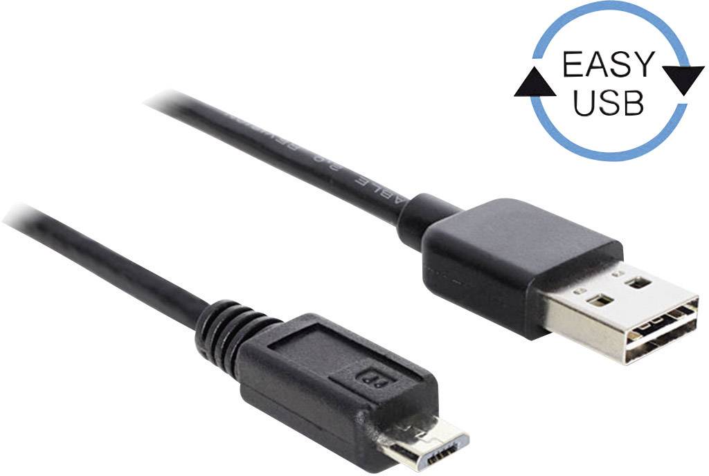 DELOCK USB-kabel A -> Micro-B St/St 2,00m sw
