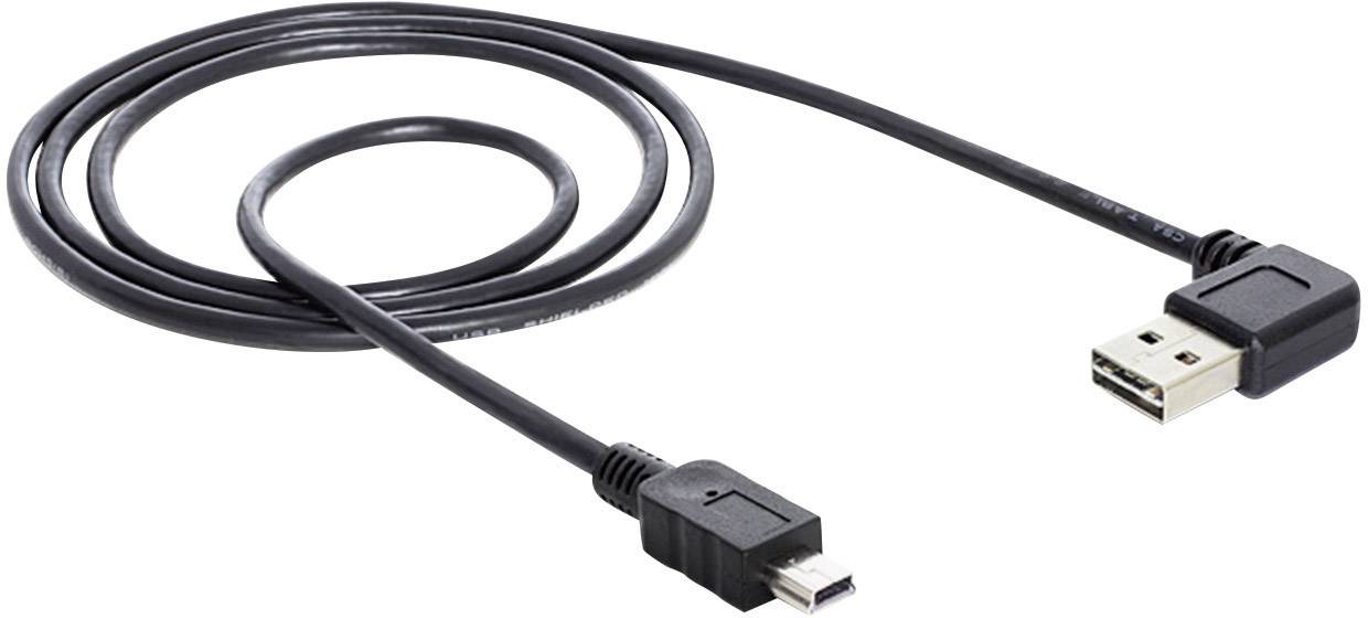 Delock 83379 USB-kabel USB 2.0 USB-A stekker, USB-mini-B stekker 2.00 m Zwart Vergulde steekcontacten, UL gecertificeerd-1