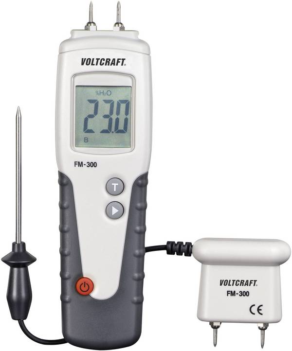 VOLTCRAFT FM-300 Houtvochtmeter Meetbereik houtvochtigheid (bereik) 6 tot 99 %Vol. Temperatuurmeting