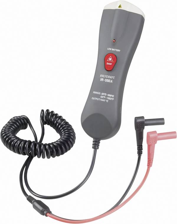 VOLTCRAFT IR-550A Infrarood-thermometer  Kalibratie (ISO) Optiek 8:1 -30 - +550 °C
