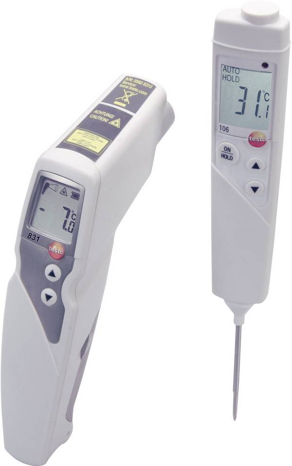 testo 831 Set Infrarood-thermometer   Optiek 30:1 -30 - +210 °C Contactmeting