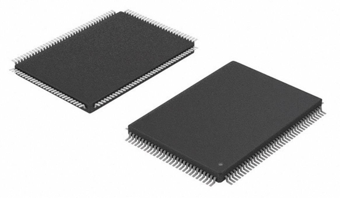 Twee zwarte microcontrollers met talrijke fijne aansluitingen aan de zijkanten. Ze zijn vierkant en licht schuin gepositioneerd.