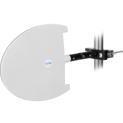Funke ODSC100 Actieve DVB-T/T2 platte antenne Buiten Versterking: 24 dB Wit