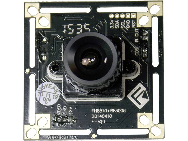 Conrad Printplaatcamera 3,6 mm (1-4) CMOS-kleurencamera Resolutie 414 720 pix Resolutie (optisch) 72